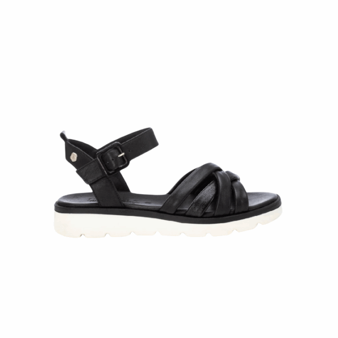 BLACK LEATHER LADIES SANDALS