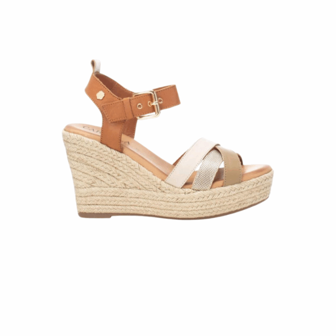 CAMEL LEATHER LADIES SANDALS