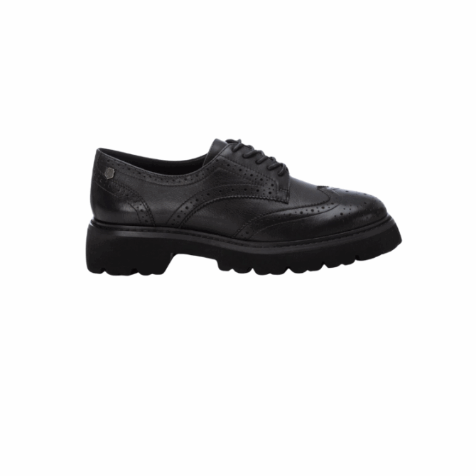 BLACK LEATHER LADIES SHOES