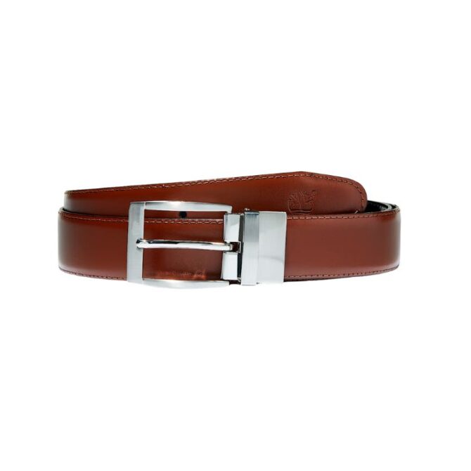 Bay Ridge 35mm Classic Reversible Leather Belt for Men in Brown