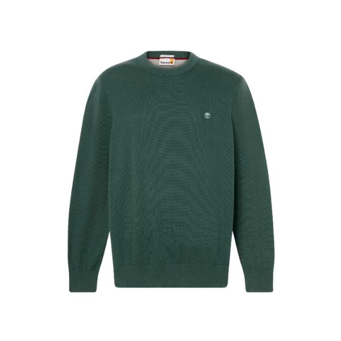 Williams River Cotton Jumper for Men in Dark Green
