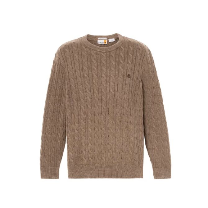 Williams River Crewneck Cable-knit Jumper for Men in Brown