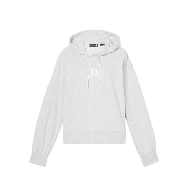 STACK LOGO LOOP BACK HOODIE Light Grey Melange