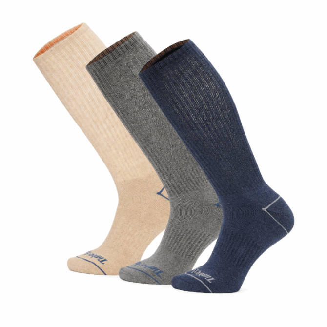 Bowden 3-Pack Full Cushion Crew Sock in Beige